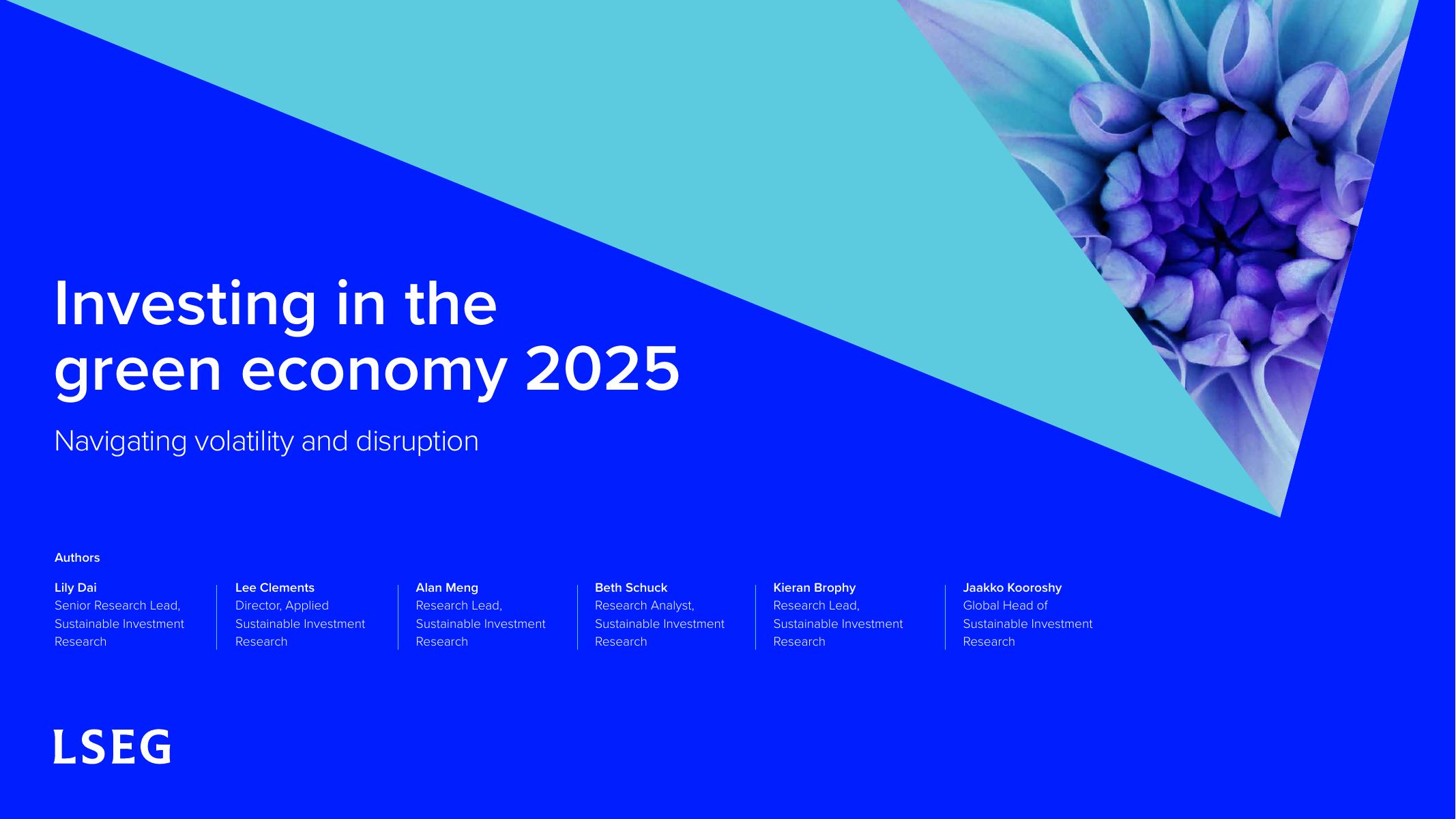 伦敦证券交易所集团LSEG：2025年绿色经济投资：应对波动和中断报告（英文版）