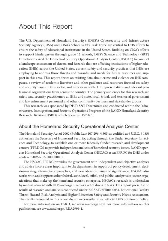Rand兰德：2025年美国高等教育机构安全与安保状况研究报告：趋势、实践及未来需求（英文版）_第3页
