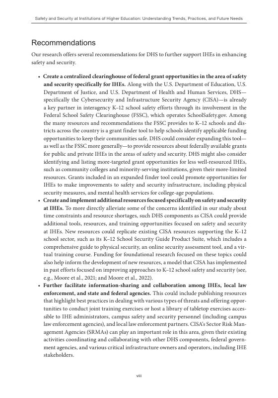 Rand兰德：2025年美国高等教育机构安全与安保状况研究报告：趋势、实践及未来需求（英文版）_第8页