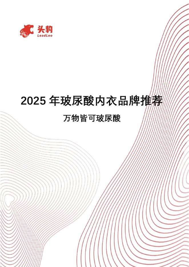 头豹研究院：2025年玻尿酸内衣品牌推荐：万物皆可玻尿酸海报