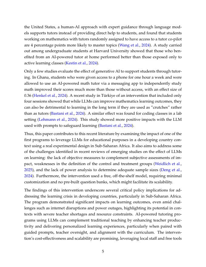 世界银行：从黑板到聊天机器人：评估生成性人工智能对尼日利亚学习成果的影响（英文版）_第7页