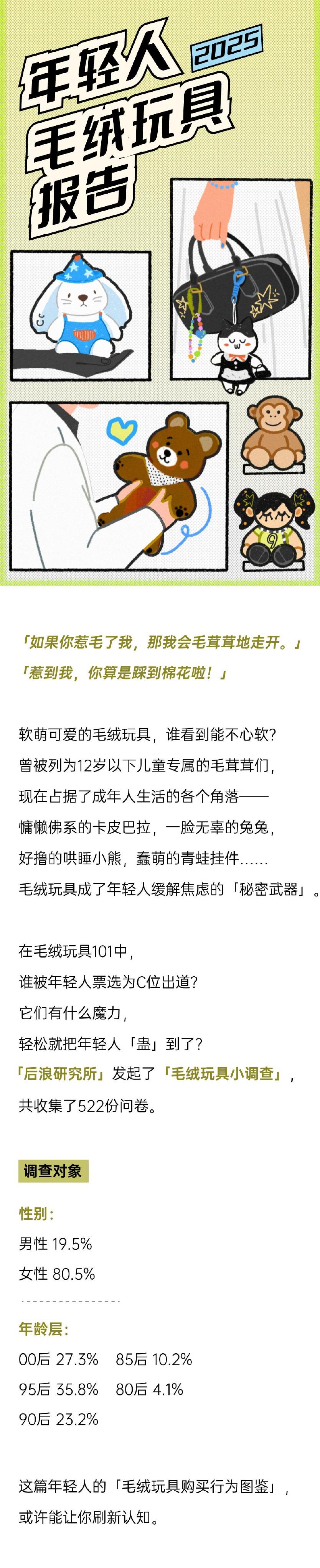 后浪研究所：2025年轻人毛绒玩具报告海报