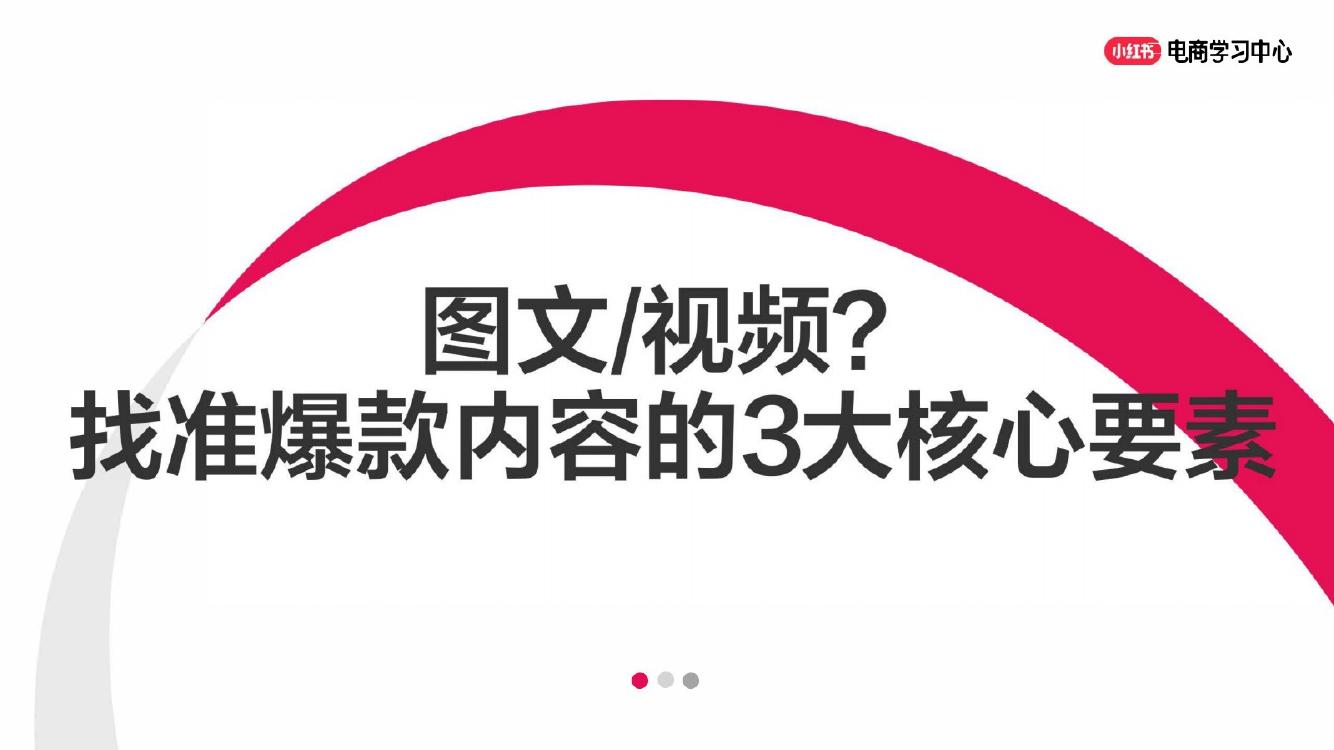 小红书：图文/视频？找准爆款内容的3大核心要素海报