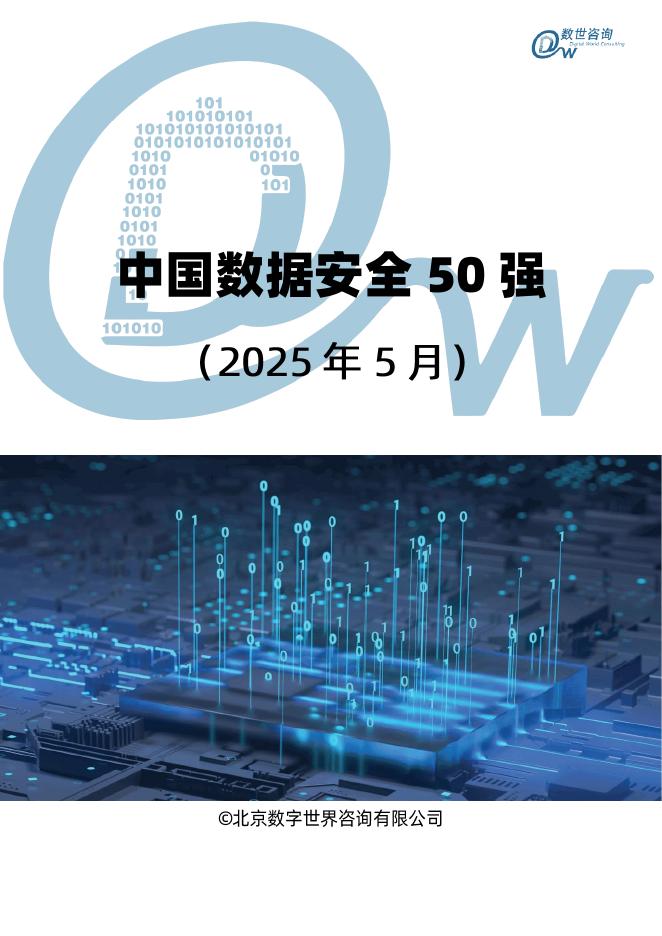 数世咨询：中国数据安全50强报告（2025）