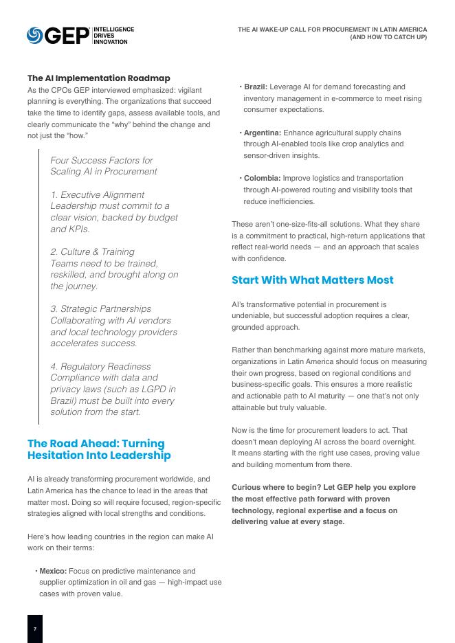 GEP： 2025年拉丁美洲采购的人工智能觉醒报告（英文版）_第7页