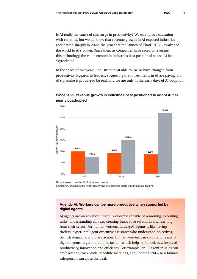 普华永道：2025年全球人工智能就业晴雨表：无惧未来AI重塑人类价值 （英文版）_第6页