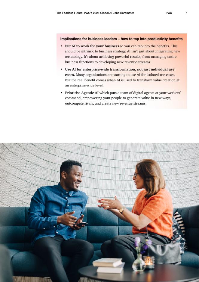 普华永道：2025年全球人工智能就业晴雨表：无惧未来AI重塑人类价值 （英文版）_第7页