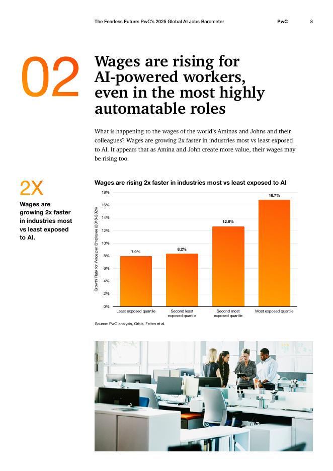 普华永道：2025年全球人工智能就业晴雨表：无惧未来AI重塑人类价值 （英文版）_第8页
