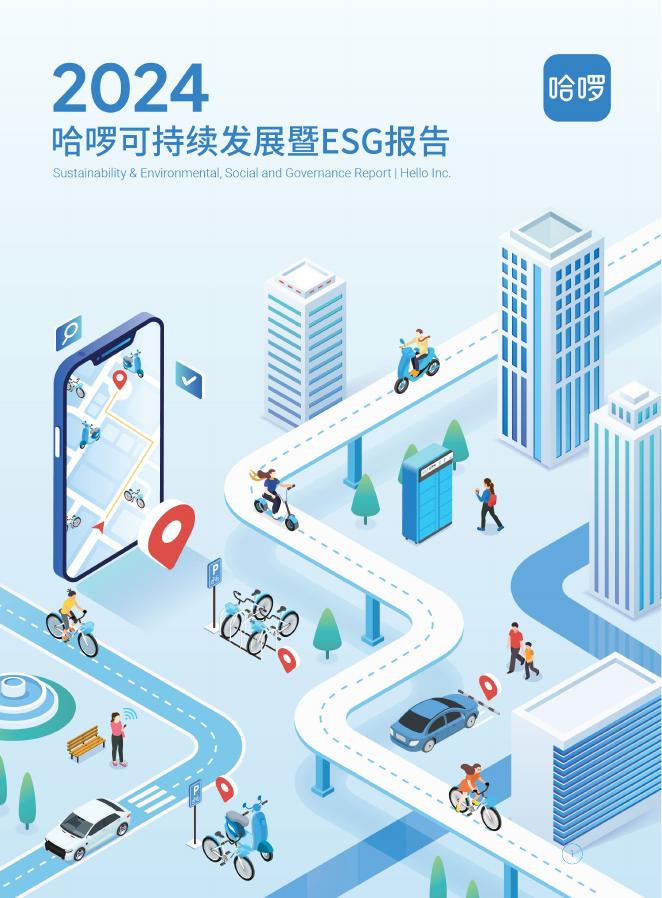 哈啰：2024年度可持续发展暨ESG报告海报