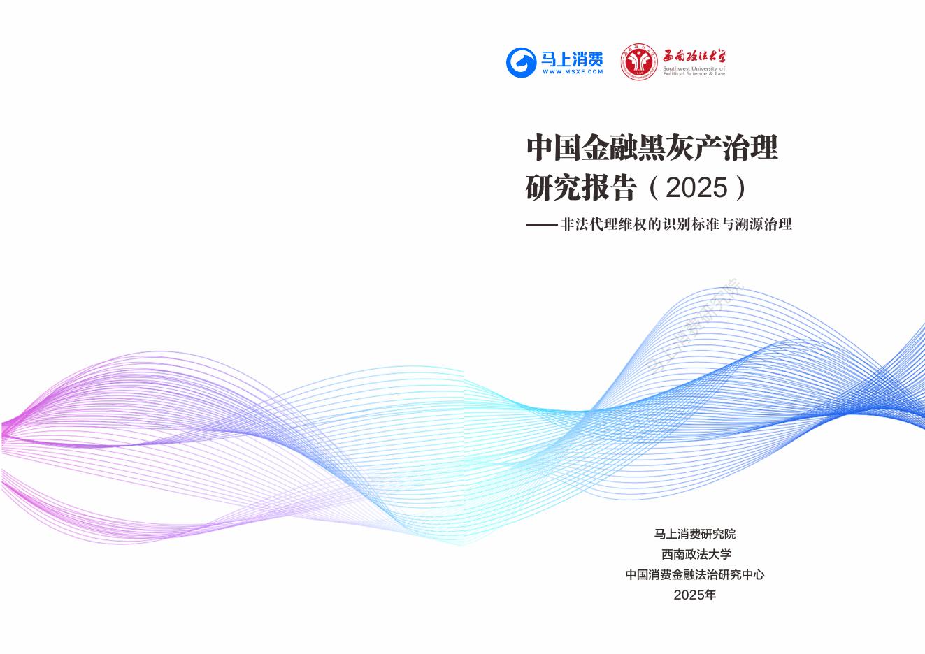 马上消费研究院：中国金融黑灰产治理研究报告（2025）-非法代理维权的识别标准与溯源治理海报
