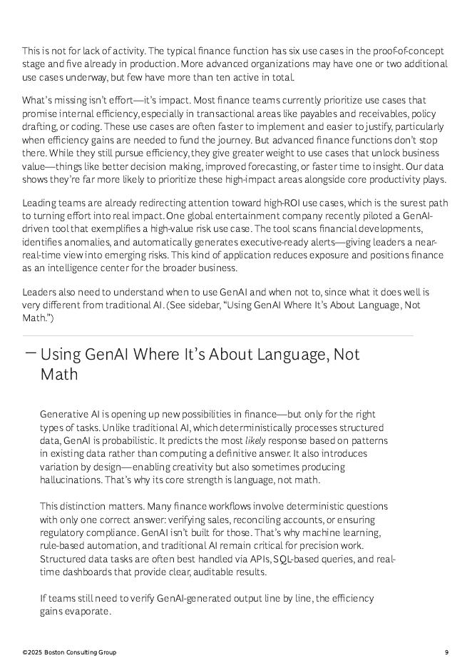 BCG波士顿咨询：2025年财务职能人工智能投资回报率提升策略研究报告（英文版）_第9页