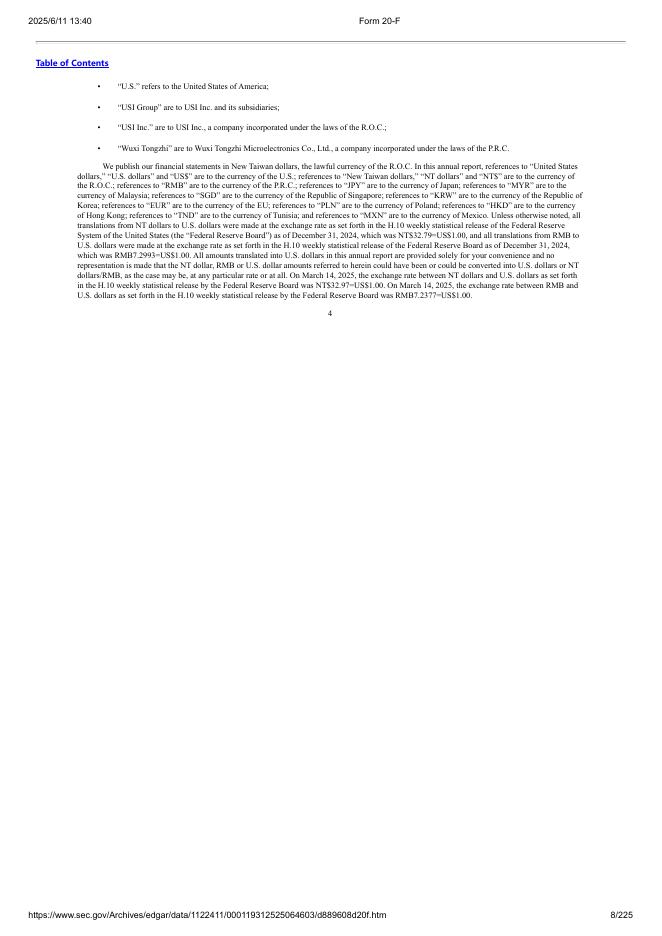 日月光控股ASE Technology Holding Co., Ltd.（ASX）2019年20-F年度报告（英文版）_第8页