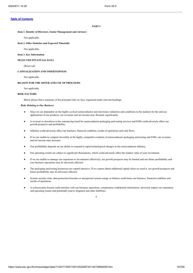 日月光控股ASE Technology Holding Co., Ltd.（ASX）2021年20-F年度报告（英文版）_第10页