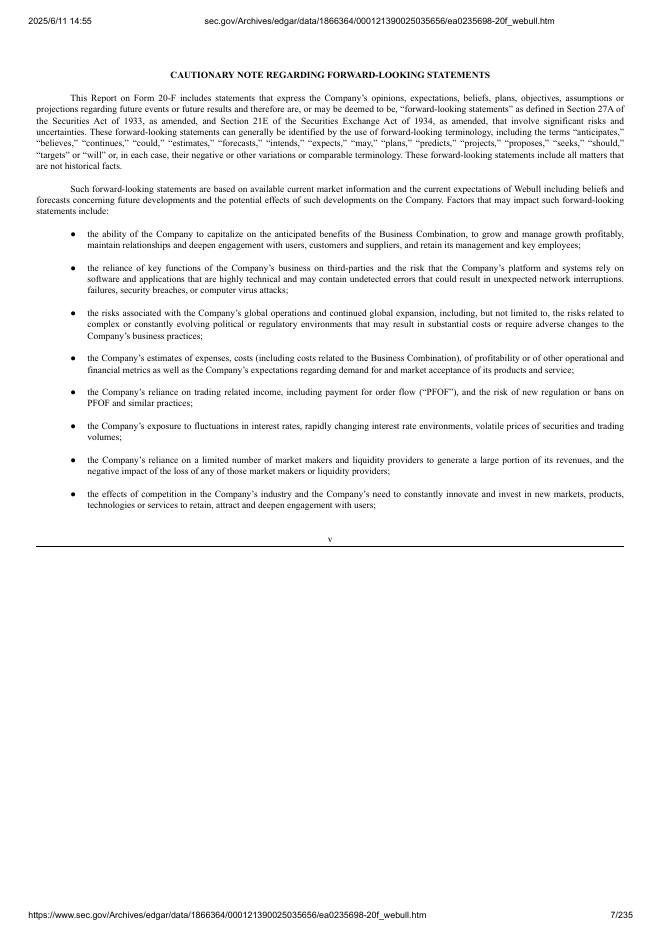 微牛证券Webull Corporation（BULL）2024年20-F年度报告（英文版）_第7页