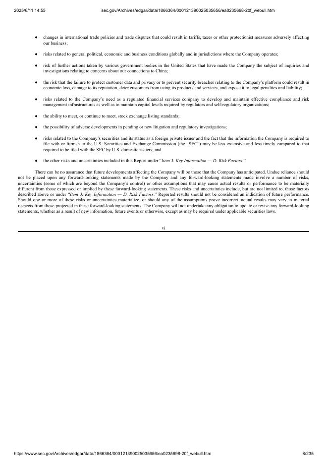 微牛证券Webull Corporation（BULL）2024年20-F年度报告（英文版）_第8页