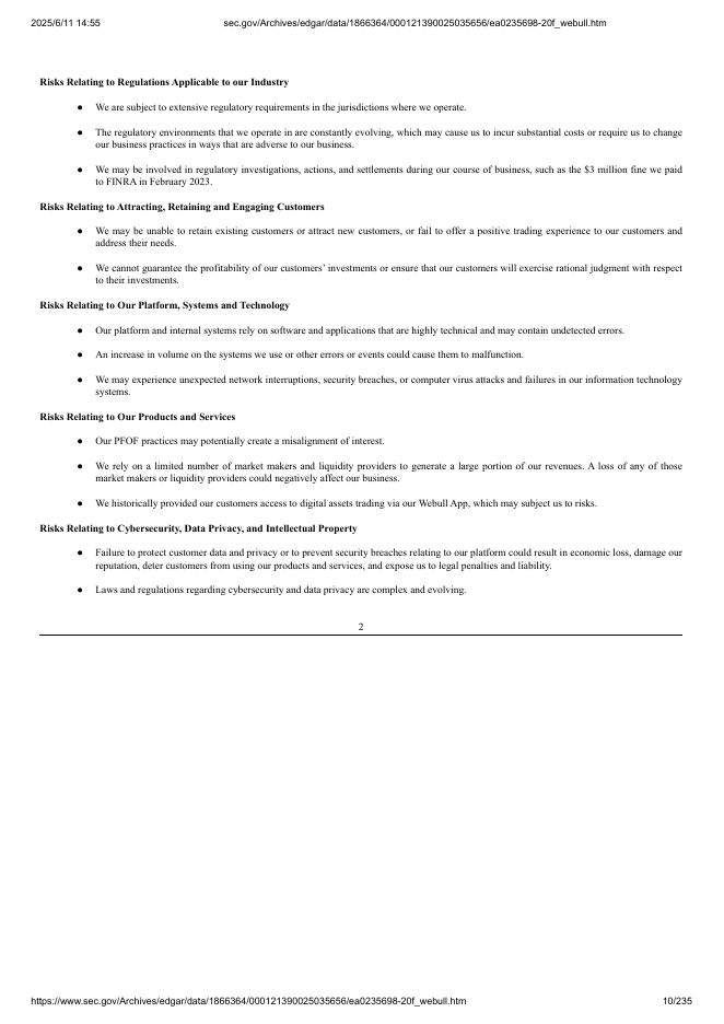 微牛证券Webull Corporation（BULL）2024年20-F年度报告（英文版）_第10页