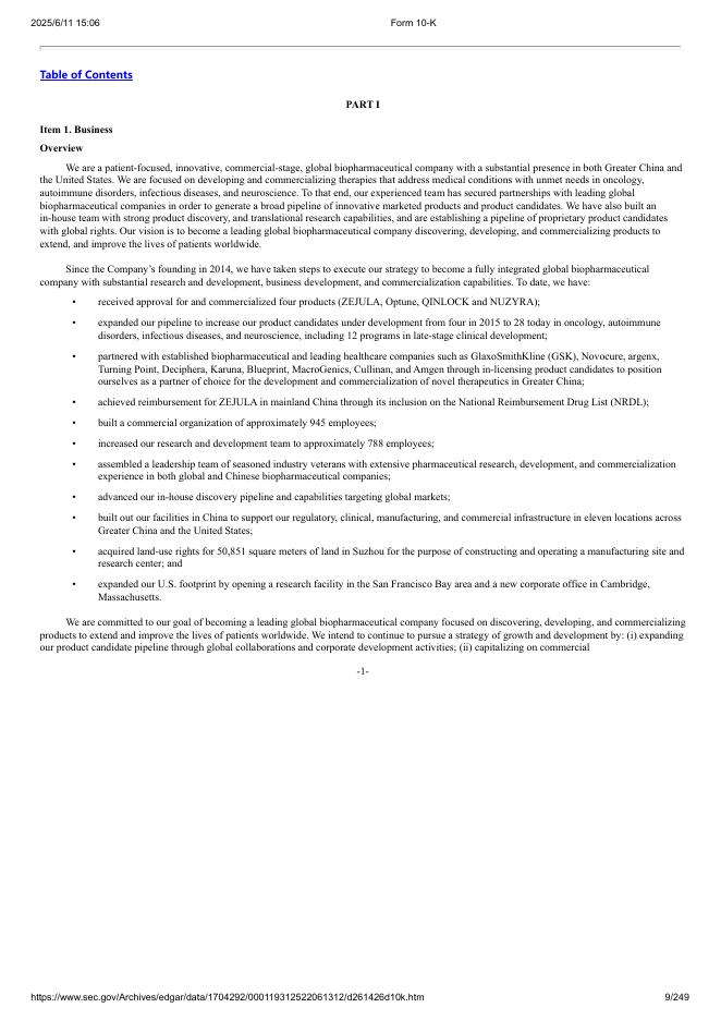 再鼎医药Zai Lab Limited（ZLAB）2021年20-F年度报告（英文版）_第9页