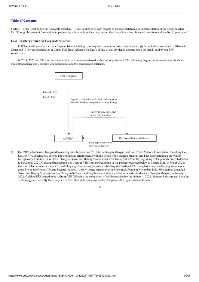 满帮集团（YMM）2021年20-F年度报告（英文版）_第9页