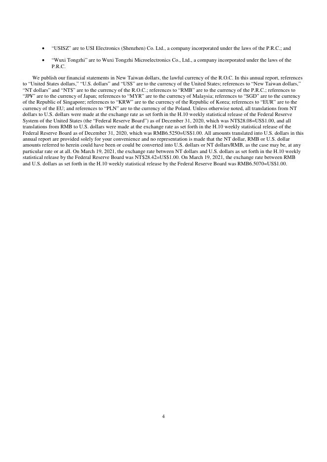 日月光控股ASE Technology Holding Co.,Ltd.（ASX）2020年20-F年度报告（英文版）_第8页