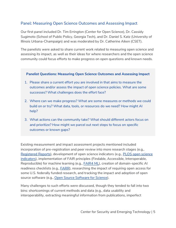 CSET：2025年开放科学、元科学和人工智能中的机会报告（英文版）_第6页