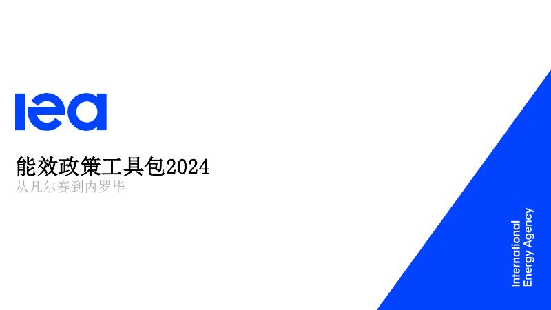 国际能源署IEA：2024年能效政策工具包海报
