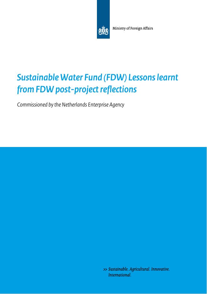 荷兰企业局（RVO）：2025年可持续水基金（FDW）从FDW项目后反思中学习的经验教训报告（英文版）海报