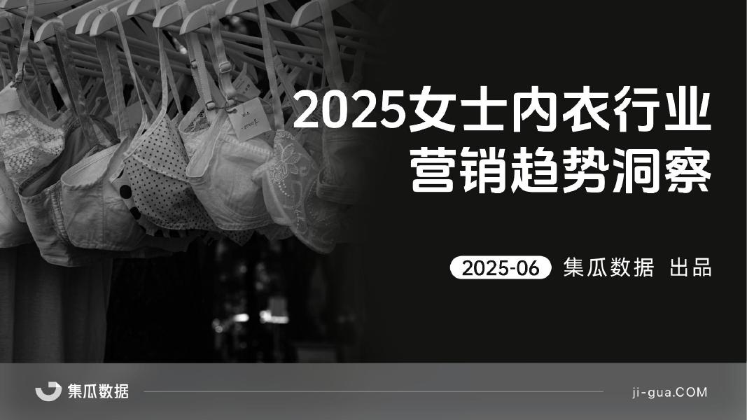集瓜数据：2025年女士内衣行业营销趋势洞察报告 海报