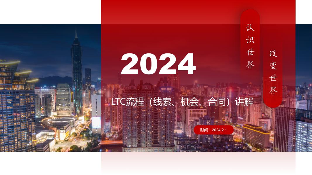 华为LTC流程（线索、机会、合同）讲解海报