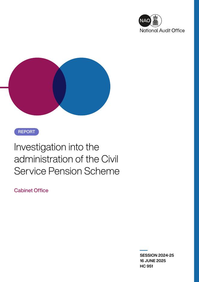 英国国家审计署：2025年对公务员养老金计划的管理进行调查报告（英文版）海报
