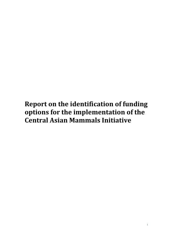 CMS：2025年关于确定中亚哺乳动物计划实施资金来源的报告（英文版）海报
