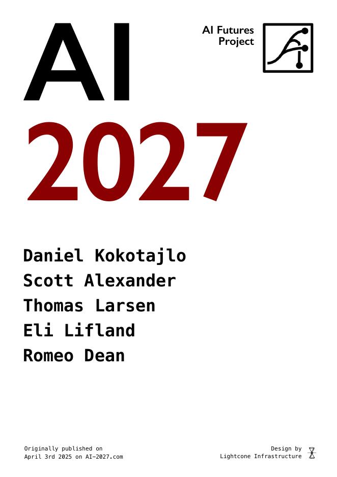 AI Futures Project：2027年AI预测报告（英文版）海报