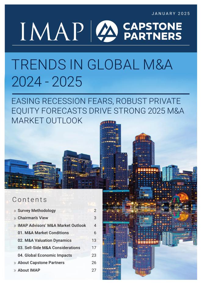 IMAP&Capstone Partners：2024-2025年全球中端市场并购趋势报告（英文版）海报