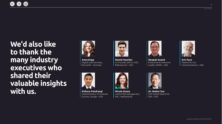 凯捷Capgemini：2025年人工智能实践：生成式AI与代理型AI重新定义业务运营报告（英文版）_第9页