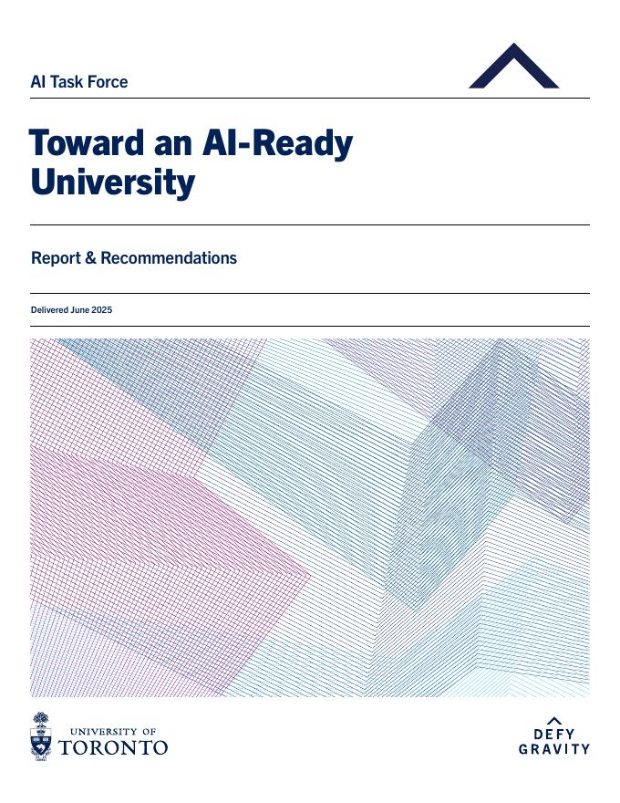 多伦多大学：2025年迈向AI就绪型大学：战略框架与实施路径研究报告（英文版）海报