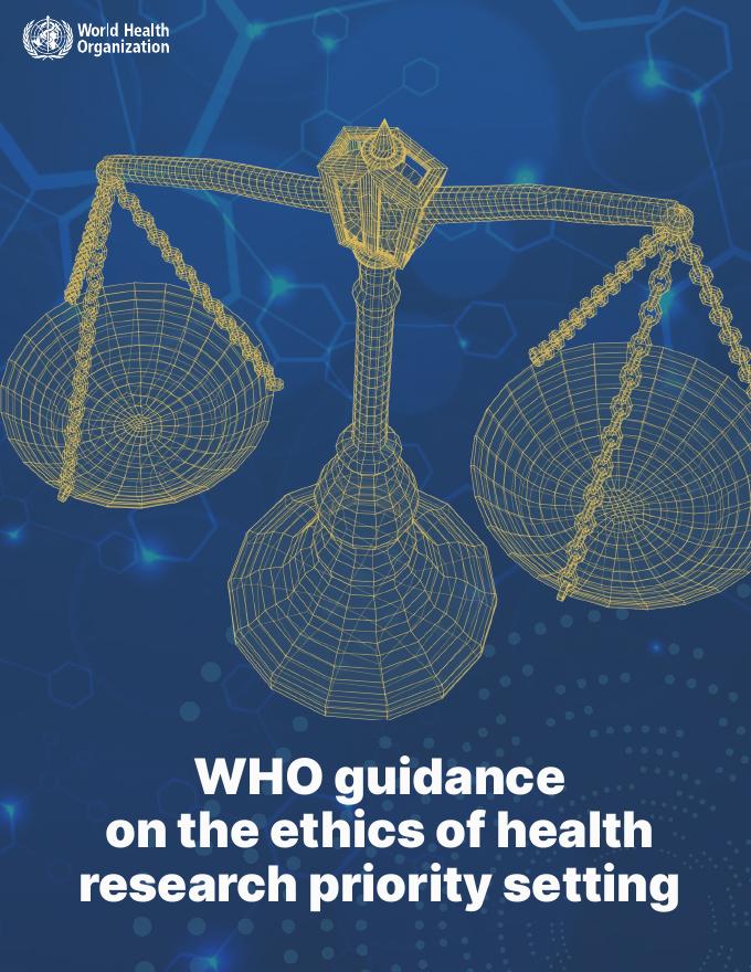 WHO世界卫生组织：2025年关于健康研究优先次序设置伦理的指导方针报告（英文版）海报