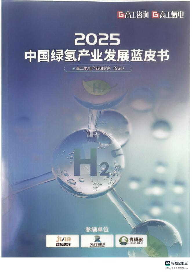 高工氢电：2025年中国绿氢产业发展蓝皮书海报