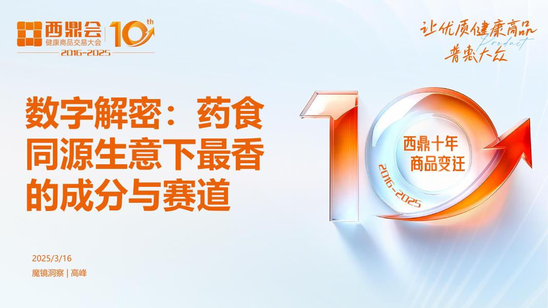 魔镜洞察：2025年数字解密：药食同源生意下最香的成分与赛道研究报告海报