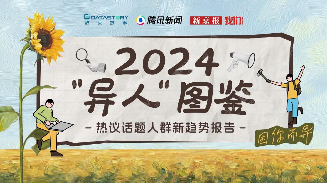 数说故事：2024年异人图鉴-热议话题人群新趋势报告海报