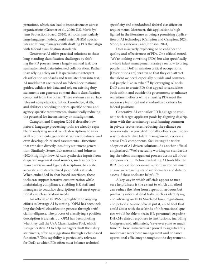 Rand兰德：2025年美国国防部文职人力资源现代化：人工智能赋能变革（英文版）_第7页