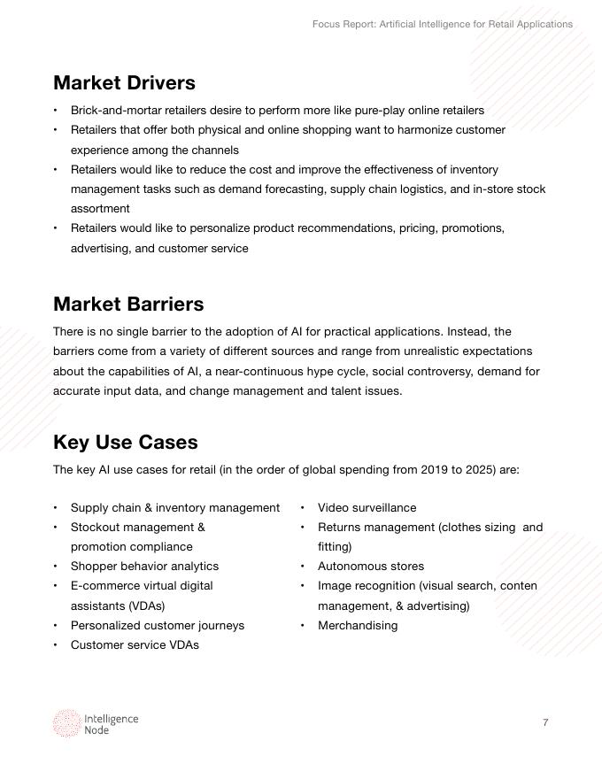 Intelligence Node：2020年零售应用中的人工智能执行摘要报告（英文版）_第7页