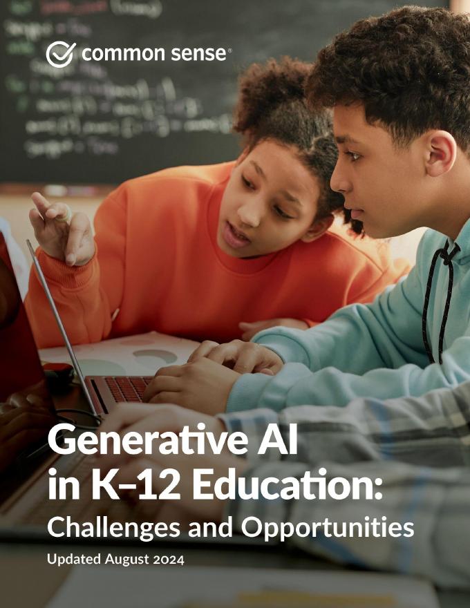 commonsense：2024年生成式AI在K-12教育中的挑战和机遇报告（英文版）海报