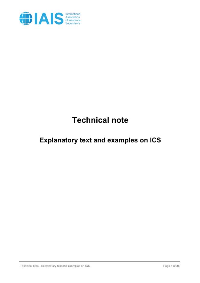 国际保险监督官协会（IAIS）：2025年关于ICS的解释性文本和示例技术说明报告（英文版）海报