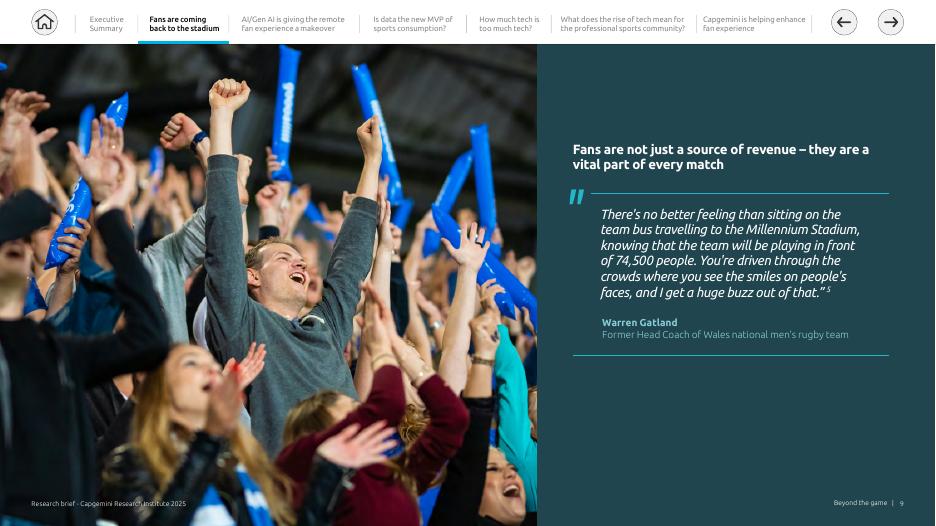 凯捷Capgemini：2025年放眼比赛之外：人工智能赋能体育参与新时代研究报告（英文版）_第9页