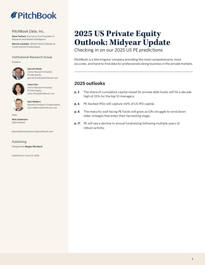 PitchBook：2025年美国私募股权展望：年中更新（英文版）海报