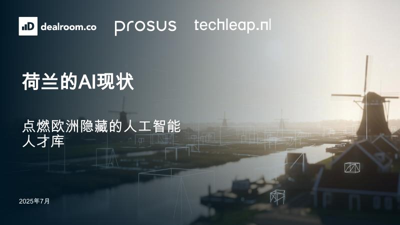 Dealroom：2025年荷兰的AI行业现状：点燃欧洲隐藏的人工智能人才库报告海报