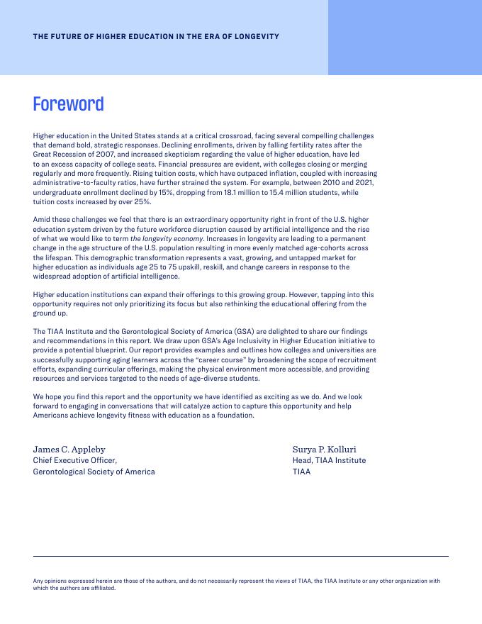 TIAA美国教师退休基金会：2025年长寿时代下高等教育的未来研究报告（英文版）_第3页
