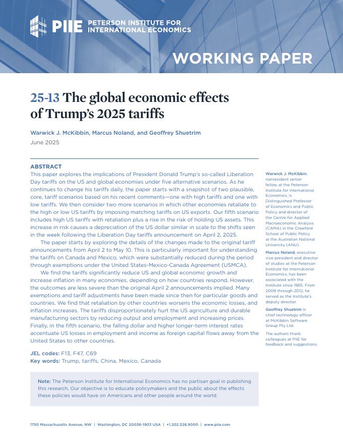PIIE：2025年特朗普关税的全球经济影响研究报告（英文版）海报
