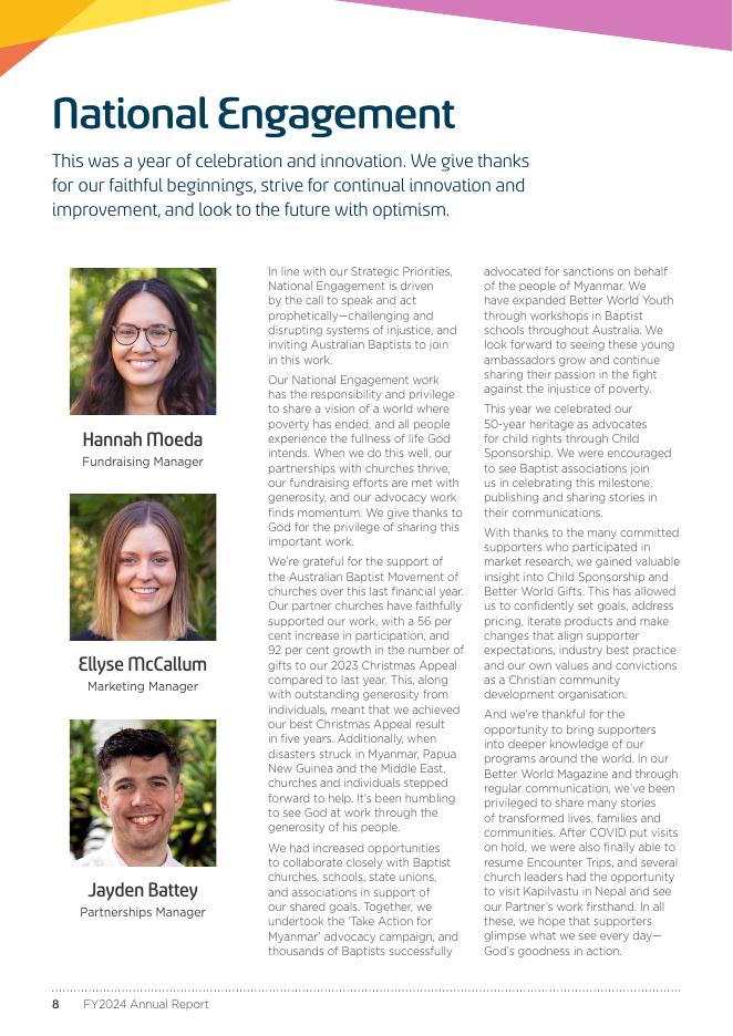 浸信会世界援助（Baptist World Aid）：2024年年度报告（英文版）_第8页