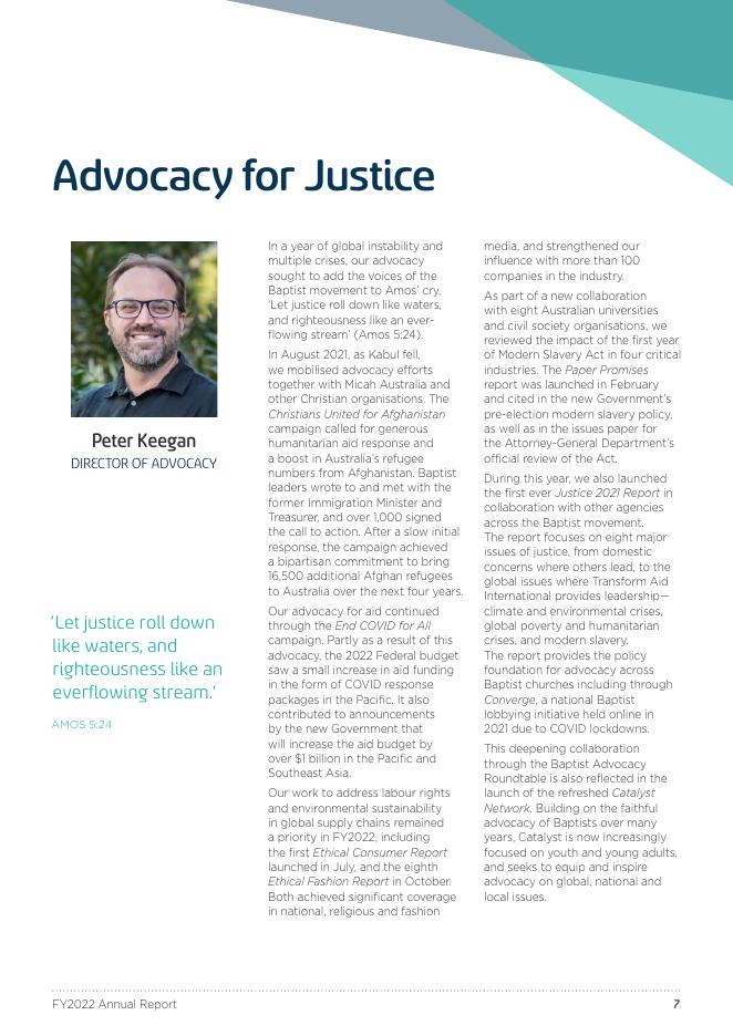浸信会世界援助（Baptist World Aid）：2022年年度报告（英文版）_第7页