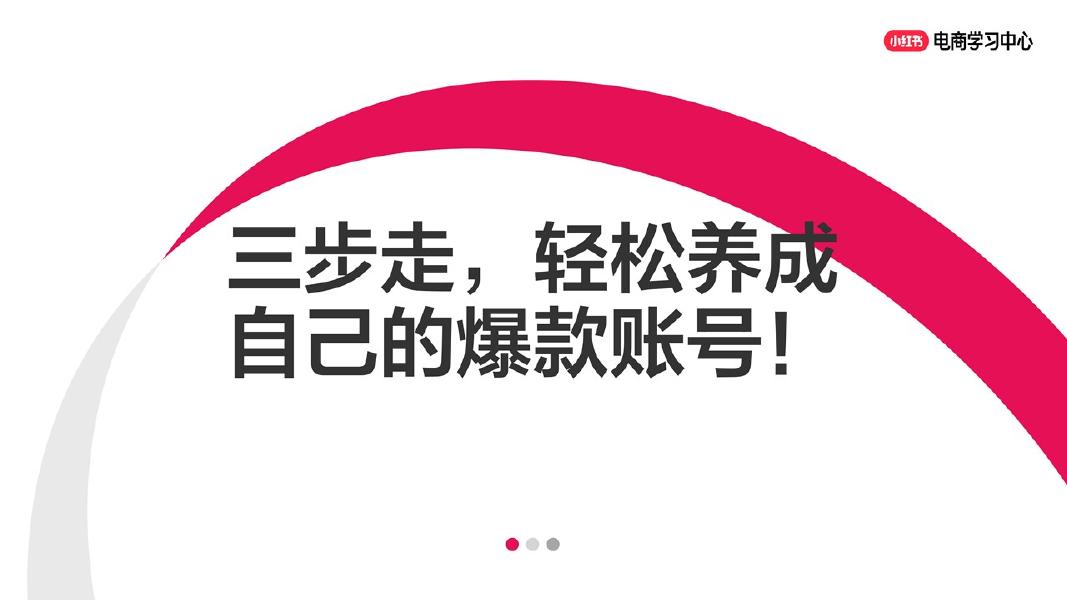 小红书：三步走，车轻松养成自己的爆款账号！海报